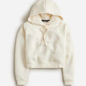 NWT J.Crew Heritage Fleece Cropped Hoodie